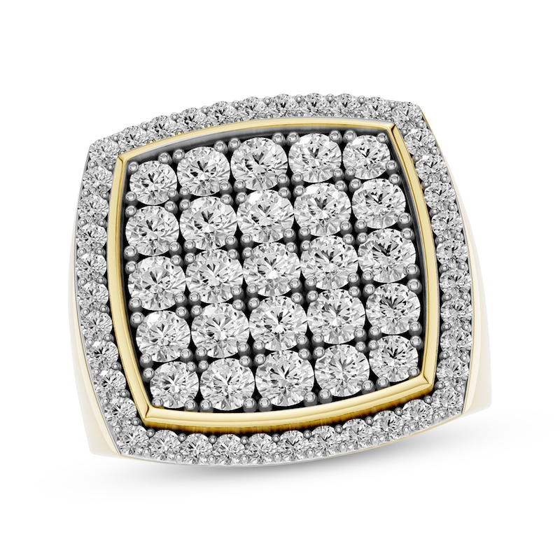 Main Image 1 of KAY Lab-Grown Diamonds Men's Cushion Frame Ring 3 ct tw 10K Yellow Gold