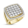 Thumbnail Image 2 of KAY Lab-Grown Diamonds Men's Cushion Frame Ring 3 ct tw 10K Yellow Gold
