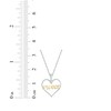 Thumbnail Image 3 of Diamond "Sweet" Heart Necklace 1/20 ct tw Sterling Silver with 24K Yellow Gold Vermeil 18"