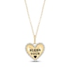 Thumbnail Image 1 of Diamond "Bless Your Heart" Necklace 1/20 ct tw 24K Yellow Gold Vermeil Sterling Silver 18"