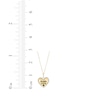 Thumbnail Image 3 of Diamond "Bless Your Heart" Necklace 1/20 ct tw 24K Yellow Gold Vermeil Sterling Silver 18"
