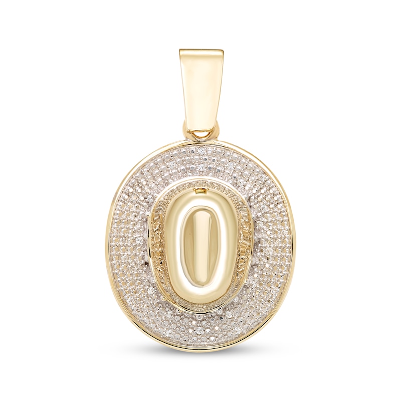 Main Image 1 of Men's Diamond Western Hat Charm 1/10 ct tw 10K Yellow Gold
