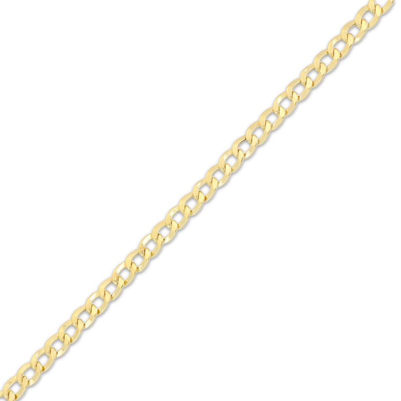 Main Image 2 of 4.1mm Curb Chain Necklace 10K Hollow Yellow Gold 20"