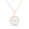 Thumbnail Image 1 of Unstoppable Love Diamond Halo Necklace 1/3 ct tw 10K Yellow Gold 19"