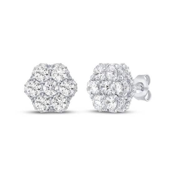 KAY Lab-Grown Diamonds Men's Stud Earrings 2-3/4 ct tw Sterling Silver