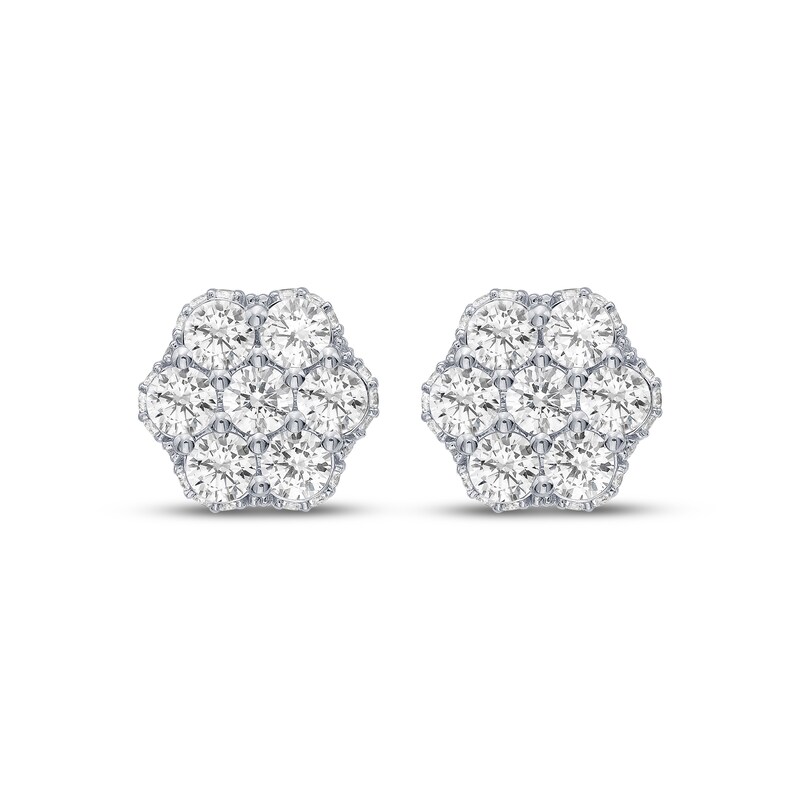 Main Image 2 of KAY Lab-Grown Diamonds Men's Stud Earrings 2-3/4 ct tw Sterling Silver