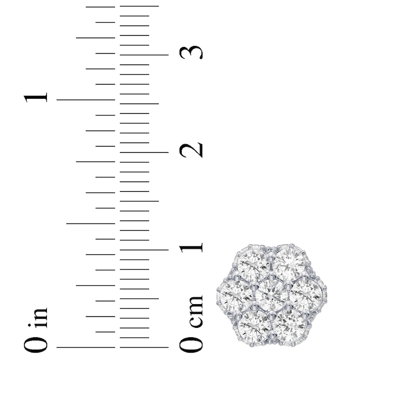 Main Image 5 of KAY Lab-Grown Diamonds Men's Stud Earrings 2-3/4 ct tw Sterling Silver