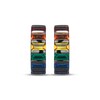 Thumbnail Image 2 of Men's Multicolor Baguette-Cut Lab-Created Gemstone Huggie Hoop Earrings Matte Gunmetal-Plated Sterling Silver