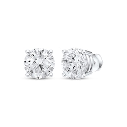 KAY Lab-Grown Diamond Solitaire Stud Earrings 5 ct tw 14K White Gold (F/VS2)