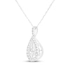 Thumbnail Image 2 of Unstoppable Love Pear-Shaped Lab-Grown Diamond Necklace 1 ct tw 10K White Gold 18"