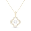 Thumbnail Image 1 of Unstoppable Love Lab-Grown Diamond Clover Frame Necklace 1/3 ct tw 10K Yellow Gold 18"