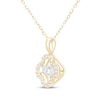 Thumbnail Image 2 of Unstoppable Love Lab-Grown Diamond Clover Frame Necklace 1/3 ct tw 10K Yellow Gold 18"