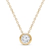 Thumbnail Image 1 of KAY Lab-Grown Diamonds Round-Cut Bezel-Set Solitaire Necklace 1/5 ct tw 10K Yellow Gold 18" (F/VS2)