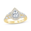 Thumbnail Image 1 of Monique Lhuillier Bliss Pear-Shaped Diamond Double Halo Engagement Ring 1-1/4 ct tw 18K Two-Tone Gold