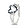 Thumbnail Image 2 of Black & White Diamond Open Heart & Loop Fashion Ring 1/5 ct tw Sterling Silver