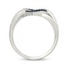 Thumbnail Image 3 of Black & White Diamond Open Heart & Loop Fashion Ring 1/5 ct tw Sterling Silver