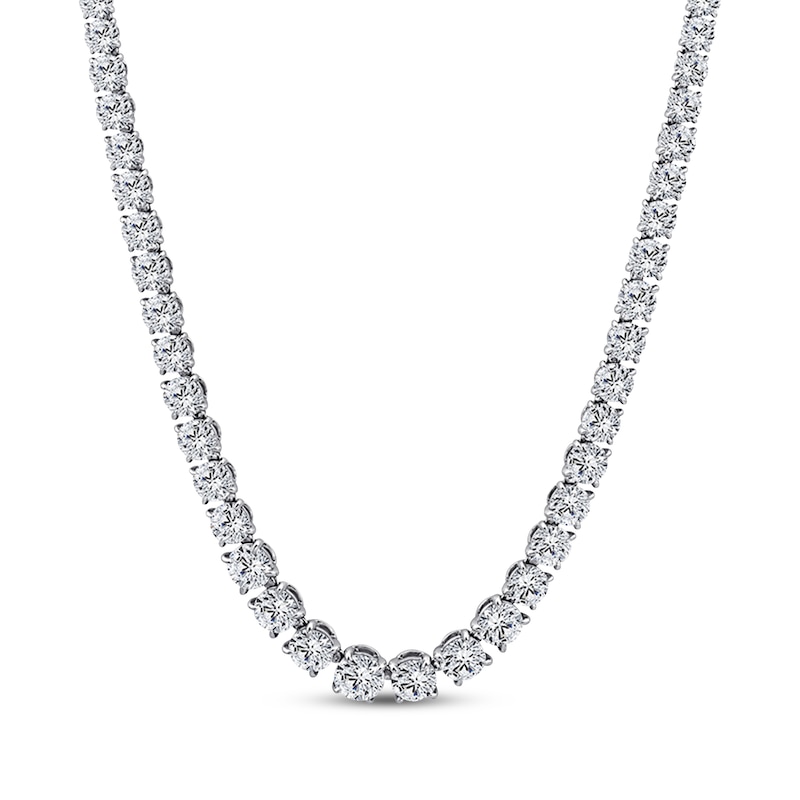 Main Image 1 of KAY Lab-Grown Diamonds Riviera Necklace 21 ct tw 14K White Gold 17.5"