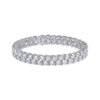 Thumbnail Image 1 of KAY Lab-Grown Diamonds Pear-Shaped Two-Row Tennis Bracelet 20 ct tw 14K White Gold 7"