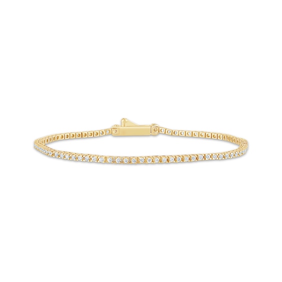 KAY Lab-Grown Diamonds Tennis Bracelet 1 ct tw 10K Yellow Gold 7"