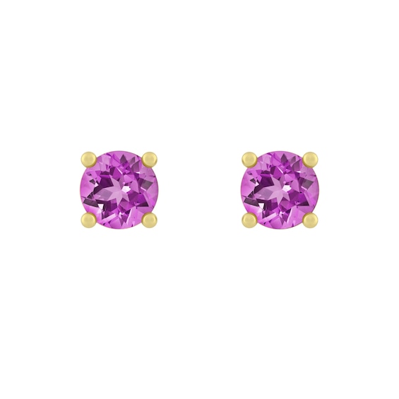 Children's Round Birthstone Earrings (1 Stone)