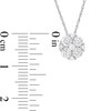 Thumbnail Image 2 of THE LEO Diamond Flower Necklace 5/8 ct tw 14K White Gold 19”