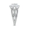 Thumbnail Image 1 of Multi-Diamond Center Oval Frame Engagement Ring 1 ct tw 10K White Gold