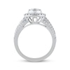 Thumbnail Image 2 of Multi-Diamond Center Oval Frame Engagement Ring 1 ct tw 10K White Gold