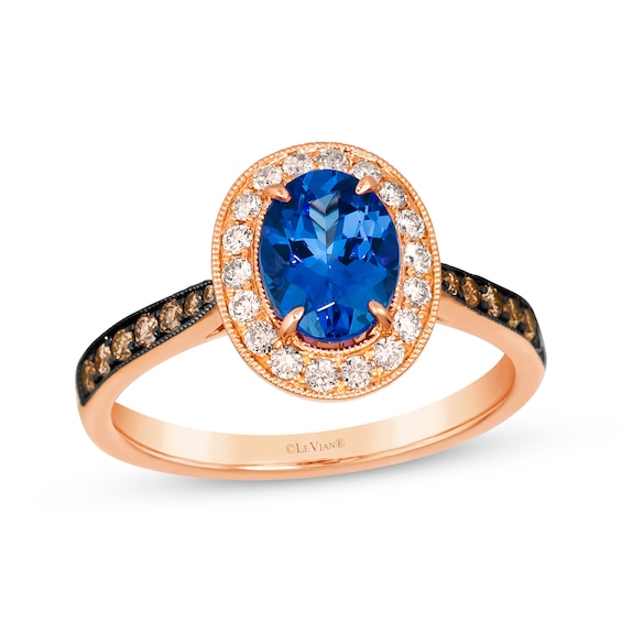 Le Vian Tanzanite Ring 3/8 ct tw Diamonds 14K Strawberry Gold