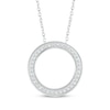 Thumbnail Image 1 of Diamond Channel Eternity Circle Necklace 1/4 ct tw 10K White Gold 18"