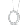 Thumbnail Image 2 of Diamond Channel Eternity Circle Necklace 1/4 ct tw 10K White Gold 18"