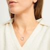 Thumbnail Image 3 of Diamond Channel Eternity Circle Necklace 1/4 ct tw 10K White Gold 18"