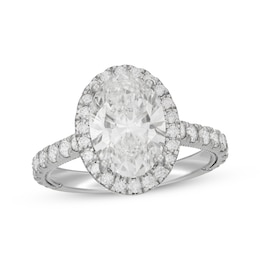 Neil Lane Artistry Oval-Cut Lab-Created Diamond Engagement Ring 4 ct tw 14K White Gold