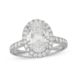 Neil Lane Artistry Oval-Cut Lab-Grown Diamond Engagement Ring 4 ct tw 14K White Gold