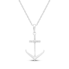 Thumbnail Image 1 of Diamond Accent Anchor Necklace Sterling Silver 18"