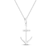 Thumbnail Image 2 of Diamond Accent Anchor Necklace Sterling Silver 18"