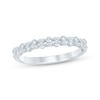 Thumbnail Image 1 of Baguette & Round-Cut Diamond Two-Row Anniversary Ring 1/3 ct tw 14K White Gold