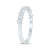 Thumbnail Image 2 of Baguette & Round-Cut Diamond Two-Row Anniversary Ring 1/3 ct tw 14K White Gold