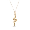 Thumbnail Image 1 of Textured Snake Necklace 14K Yellow Gold 18"