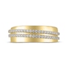 Thumbnail Image 3 of Men's Diamond Diagonal Two-Row Fashion Ring 1/2 ct tw 14K Yellow Gold