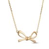 Thumbnail Image 2 of Bow Necklace 10K Yellow Gold 18"