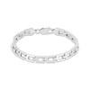Thumbnail Image 1 of 5mm Stampato Chain Bracelet Hollow Sterling Silver Gold 8.5"