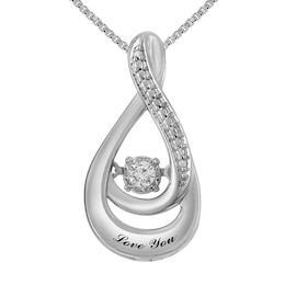 Unstoppable Love 1/20 ct tw Teardrop Necklace (1 Line)
