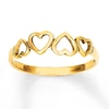 Hearts Ring 14K Yellow Gold