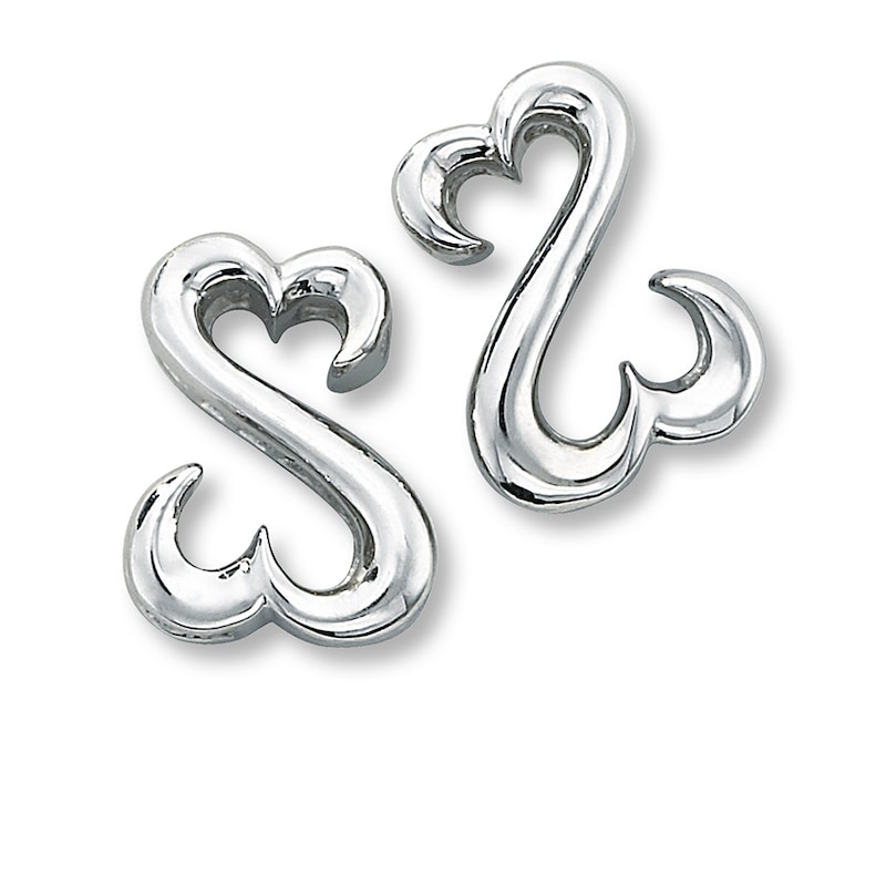 Open Hearted Sterling Silver Earrings Open Hearted Sterling Silver Earrings