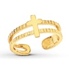 Thumbnail Image 0 of Cross Toe Ring 14K Yellow Gold