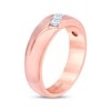 Thumbnail Image 1 of Men’s THE LEO First Light Diamond Round-Cut Three-Stone Anniversary Band 1/3 ct tw 14K Rose Gold