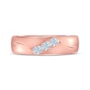 Thumbnail Image 2 of Men’s THE LEO First Light Diamond Round-Cut Three-Stone Anniversary Band 1/3 ct tw 14K Rose Gold
