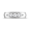 Men’s THE LEO Diamond Round-Cut Wedding Band 3/4 ct tw 14K White Gold