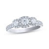 Thumbnail Image 1 of Memories Moments Magic Round-Cut Diamond Three-Stone Engagement Ring 1/2 ct tw 14K White Gold