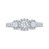 Thumbnail Image 3 of Memories Moments Magic Round-Cut Diamond Three-Stone Engagement Ring 1/2 ct tw 14K White Gold